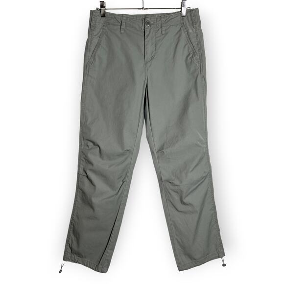 G1 G-One Goods Parachute Crop Pant SIZE 2 Gray Green Pull-Stop Ankle Cotton - Picture 1 of 12